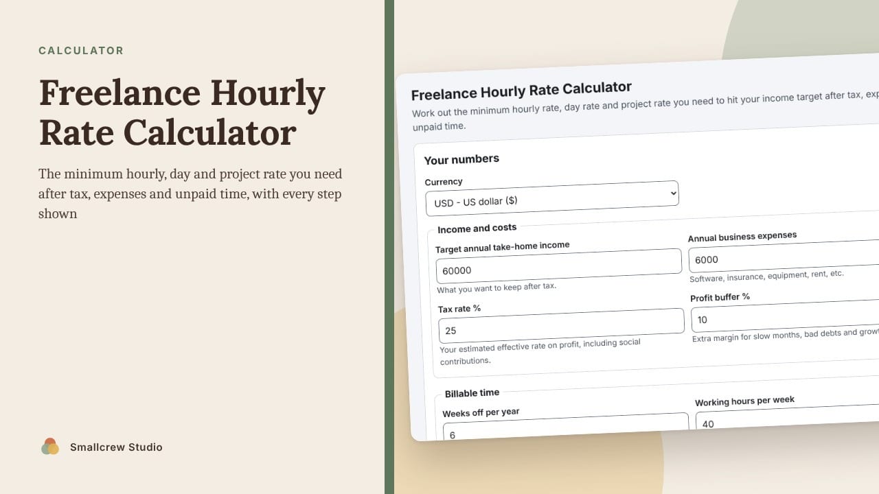 Cover of Freelance Hourly Rate Calculator