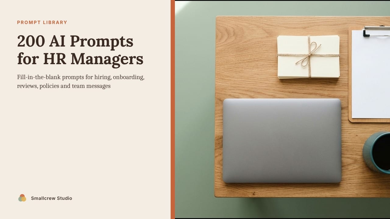 Cover of 200 AI Prompts for HR Managers
