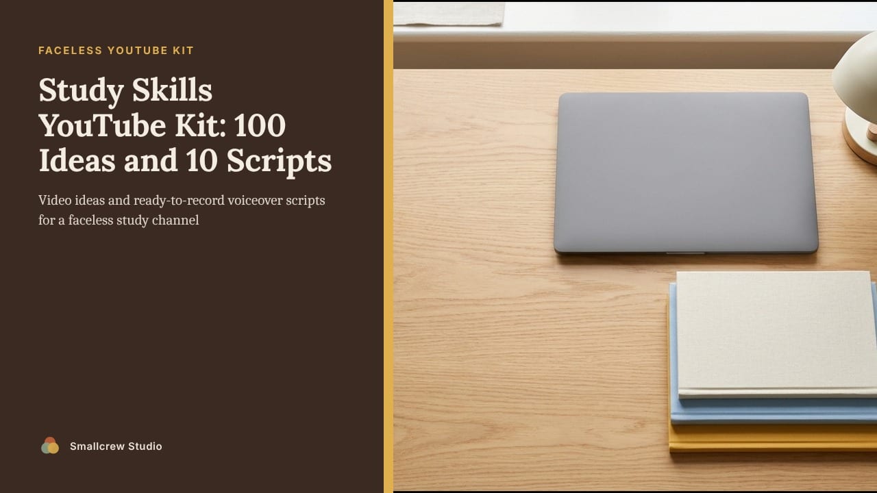 Cover of Study Skills YouTube Kit: 100 Ideas and 10 Scripts